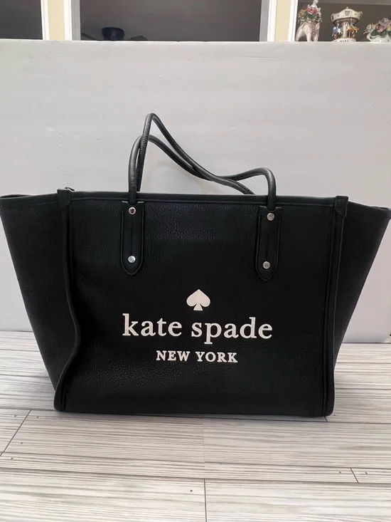 kate spade Black Logo Large Tote Ella pebble leather - Picture 4 of 7